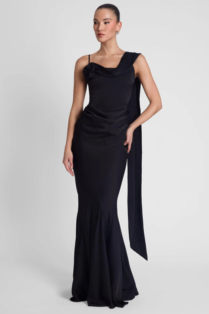 Séraphine Robe Longue — Noir