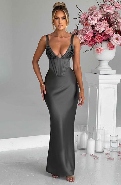 Shae Maxi Dress - Charcoal