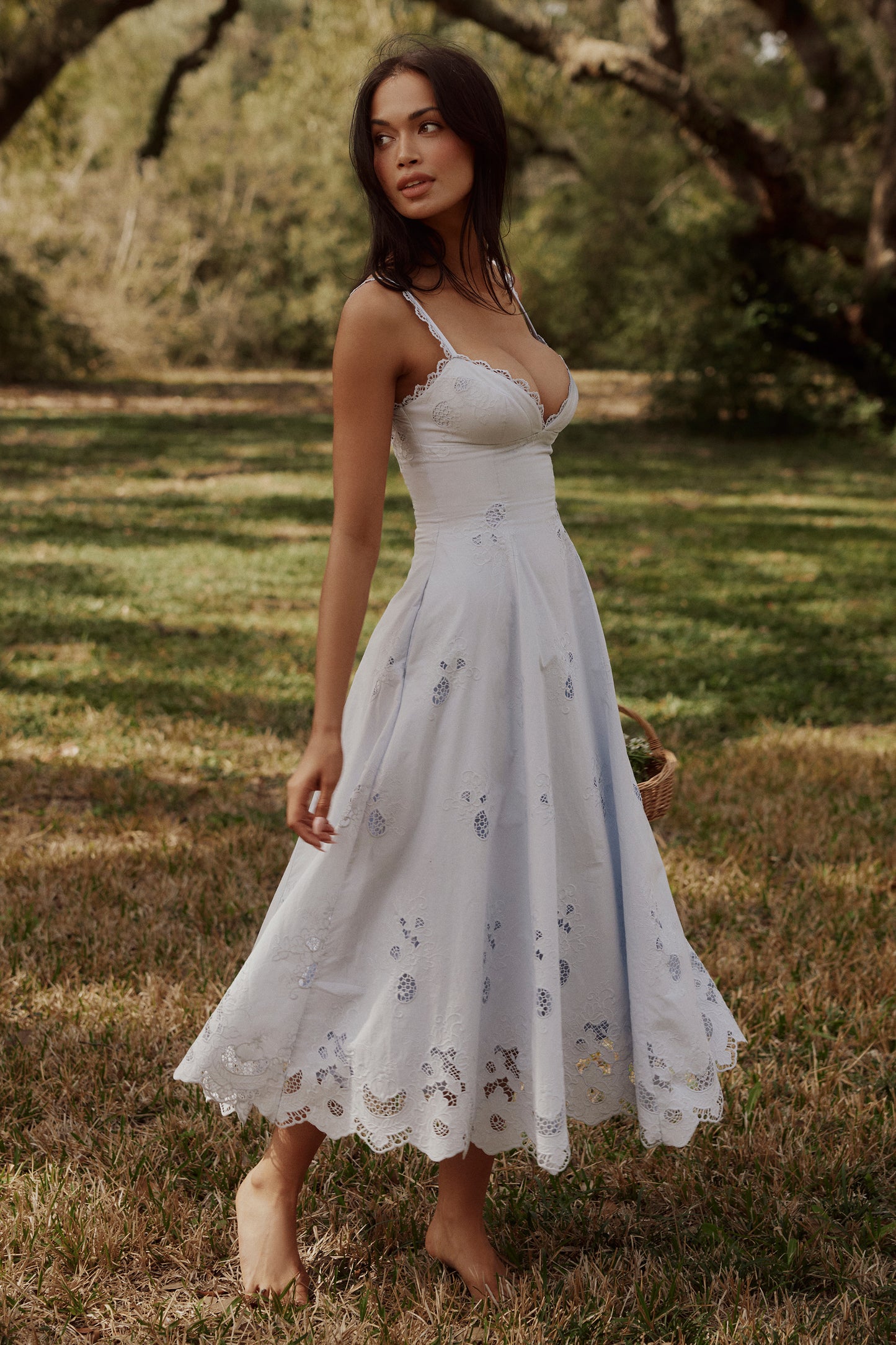 Ombeline Robe Mi-Longue Bleu Ciel