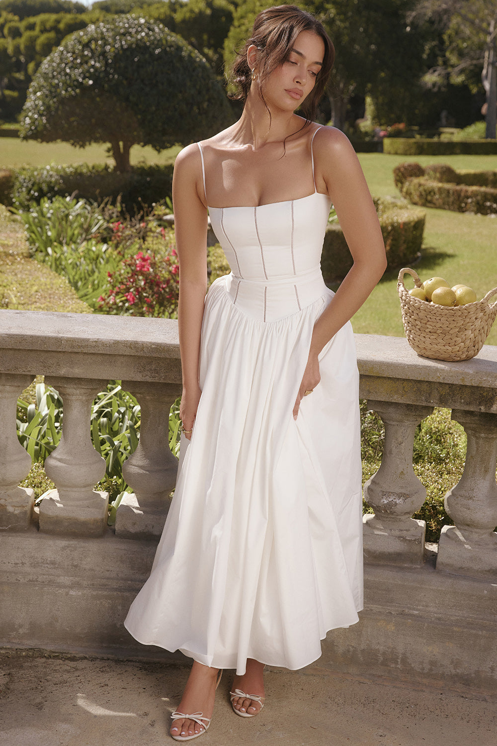 Lison Robe Longue — Blanc