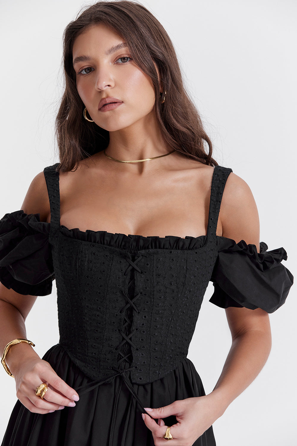 Zélie Robe Mi-Longue Noir