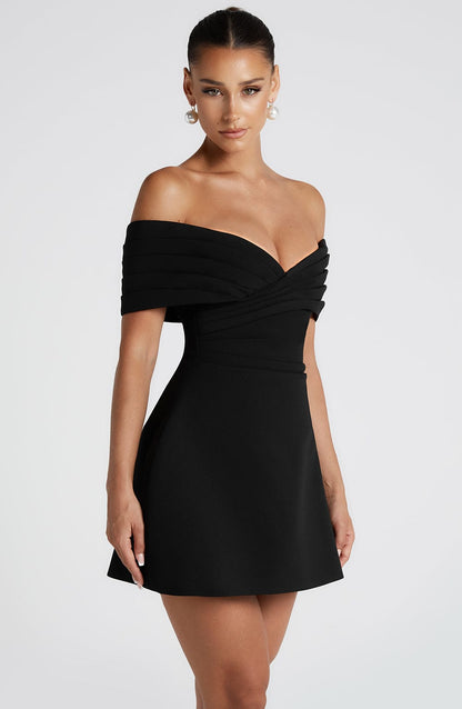 Robe courte Solana - Noir