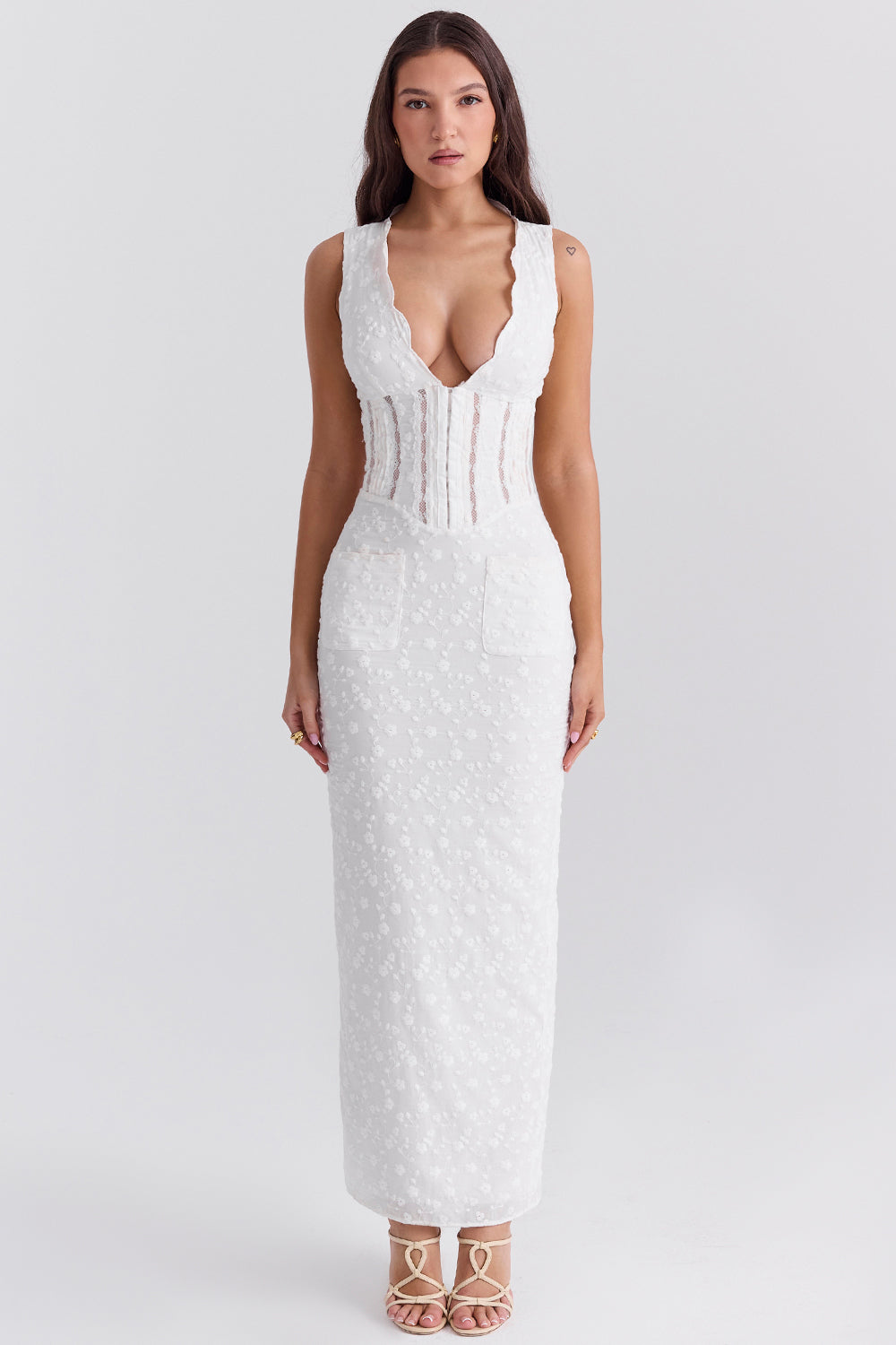 Aliénor Robe Longue — Blanc