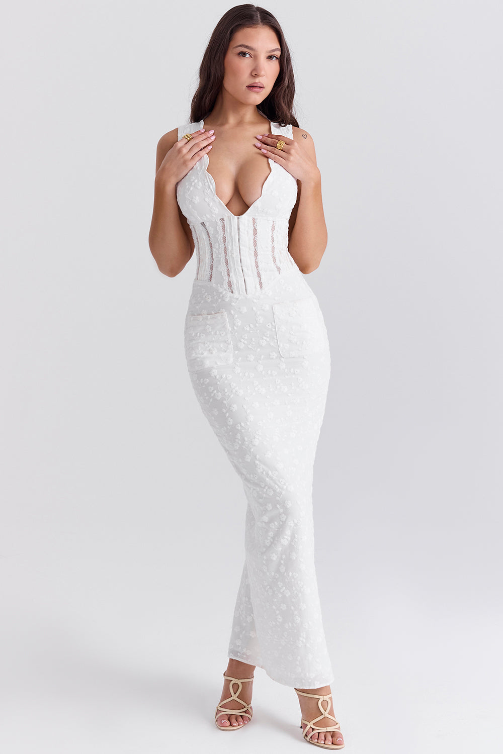 Aliénor Robe Longue — Blanc