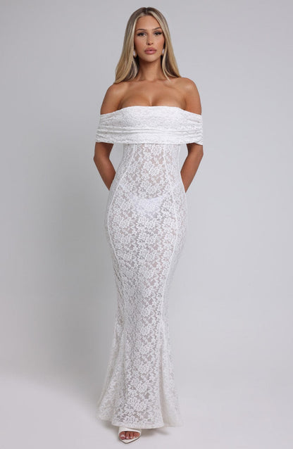 Robe longue Stephanie - Ivoire