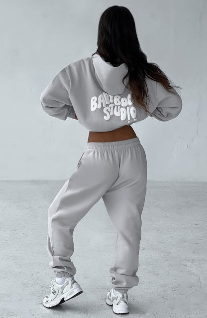 Studio Sweatpants - Light Grey/White