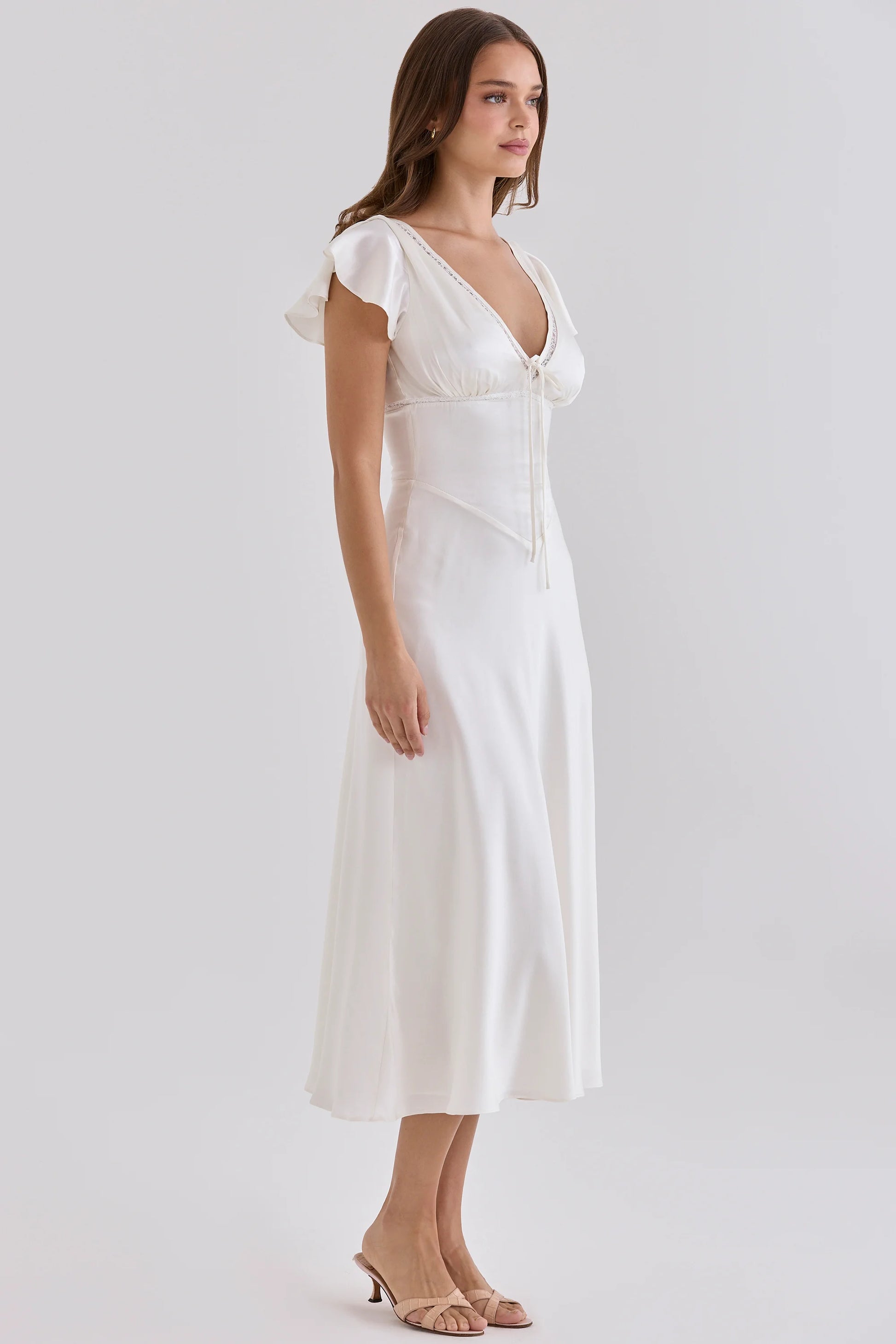 Sylvie Robe Mi-Longue — Blanc - Blanc