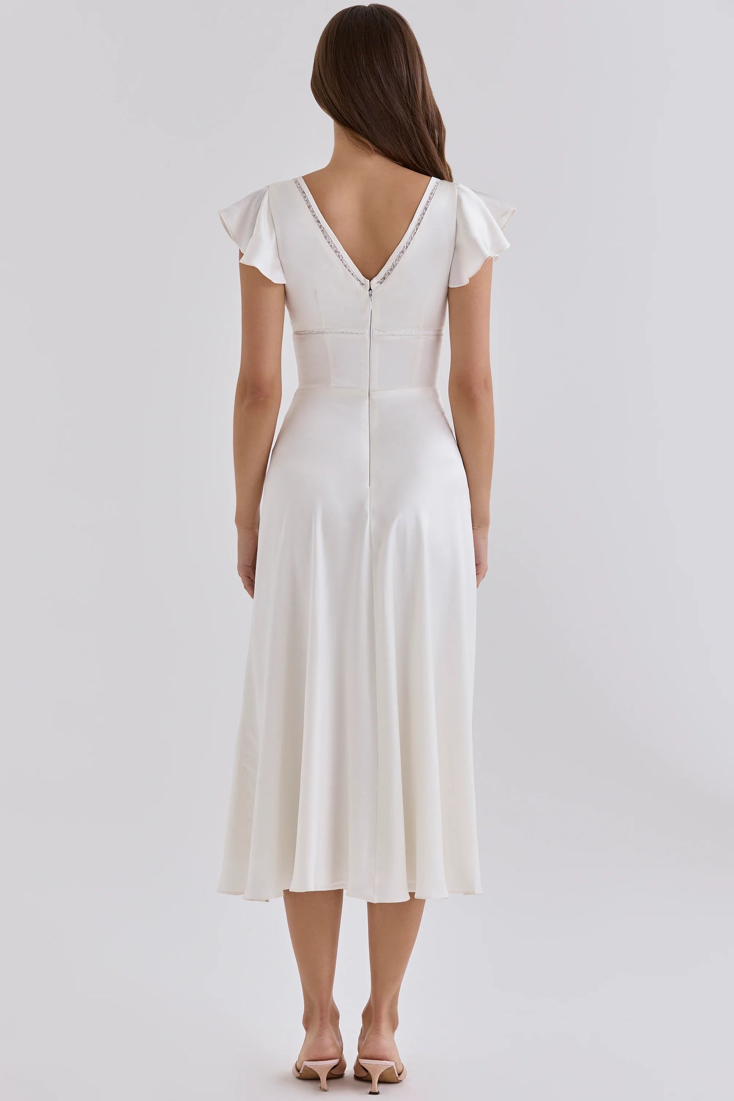 Sylvie Robe Mi-Longue — Blanc - Blanc
