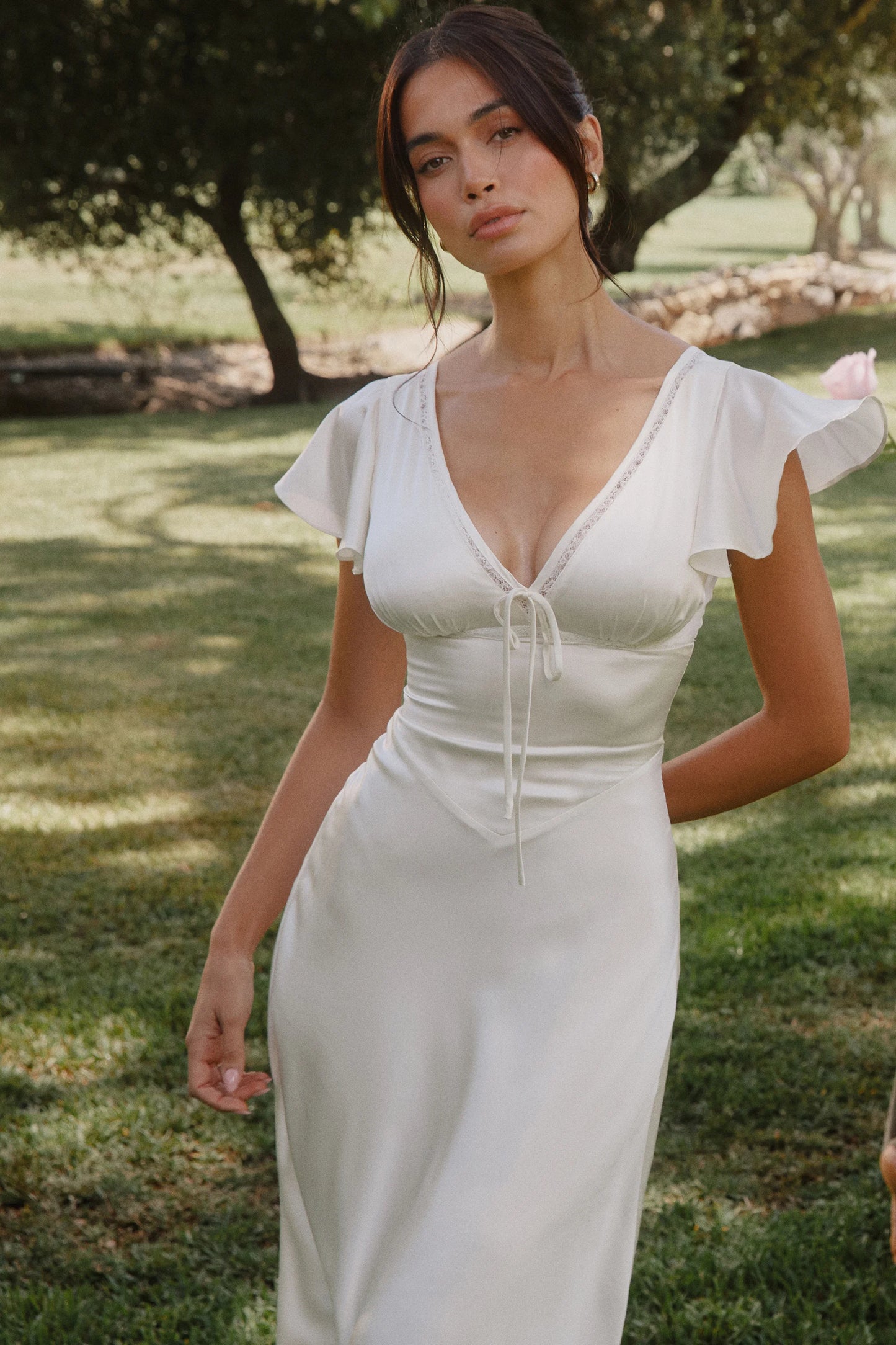 Sylvie Robe Mi-Longue — Blanc - Blanc