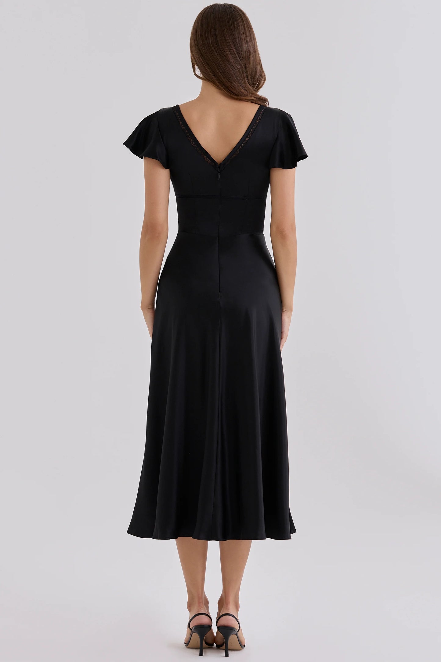 Sylvie Robe Mi-Longue — Noir - Noir