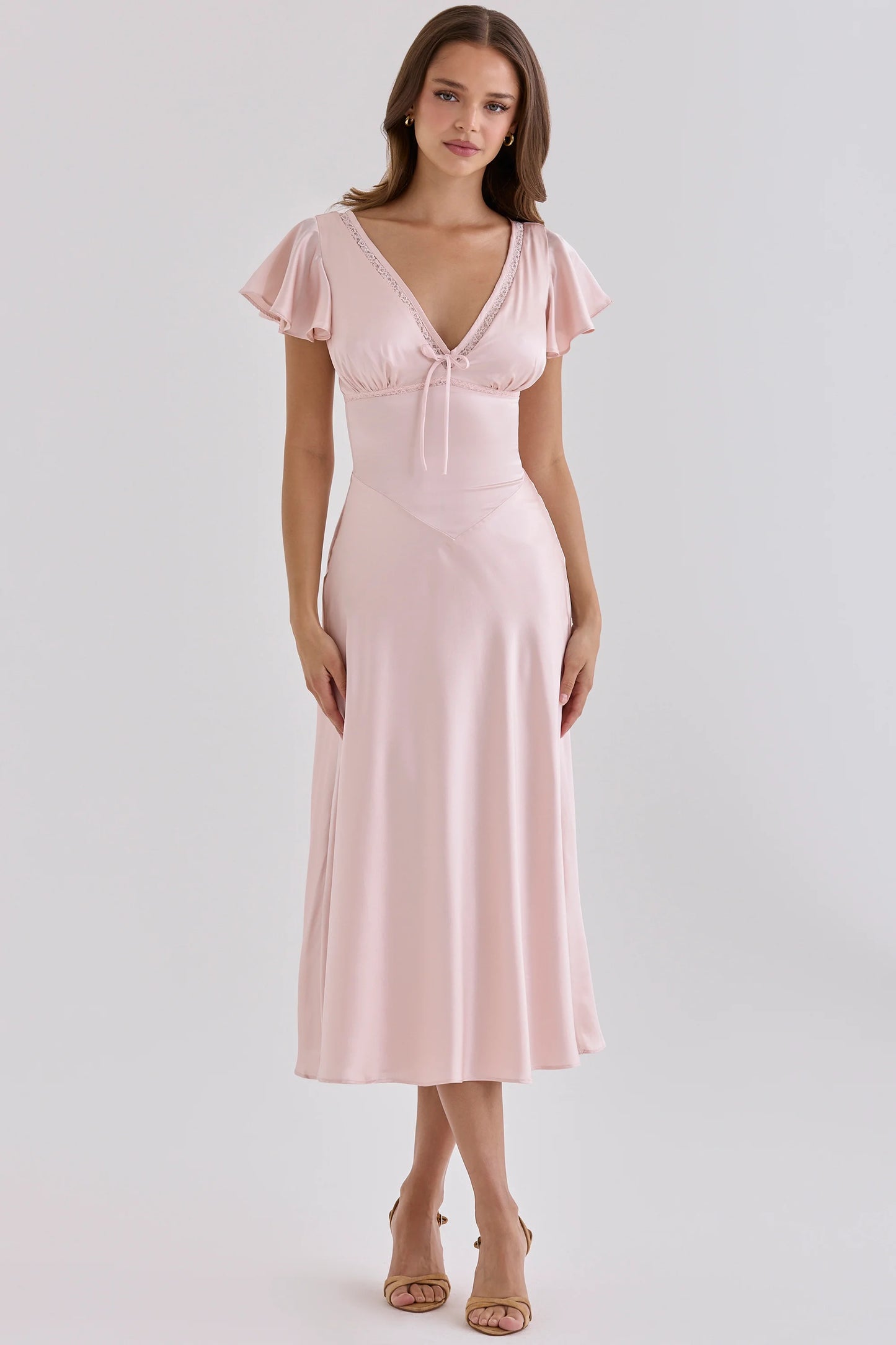 Sylvie Robe Mi-Longue — Rose - Rose