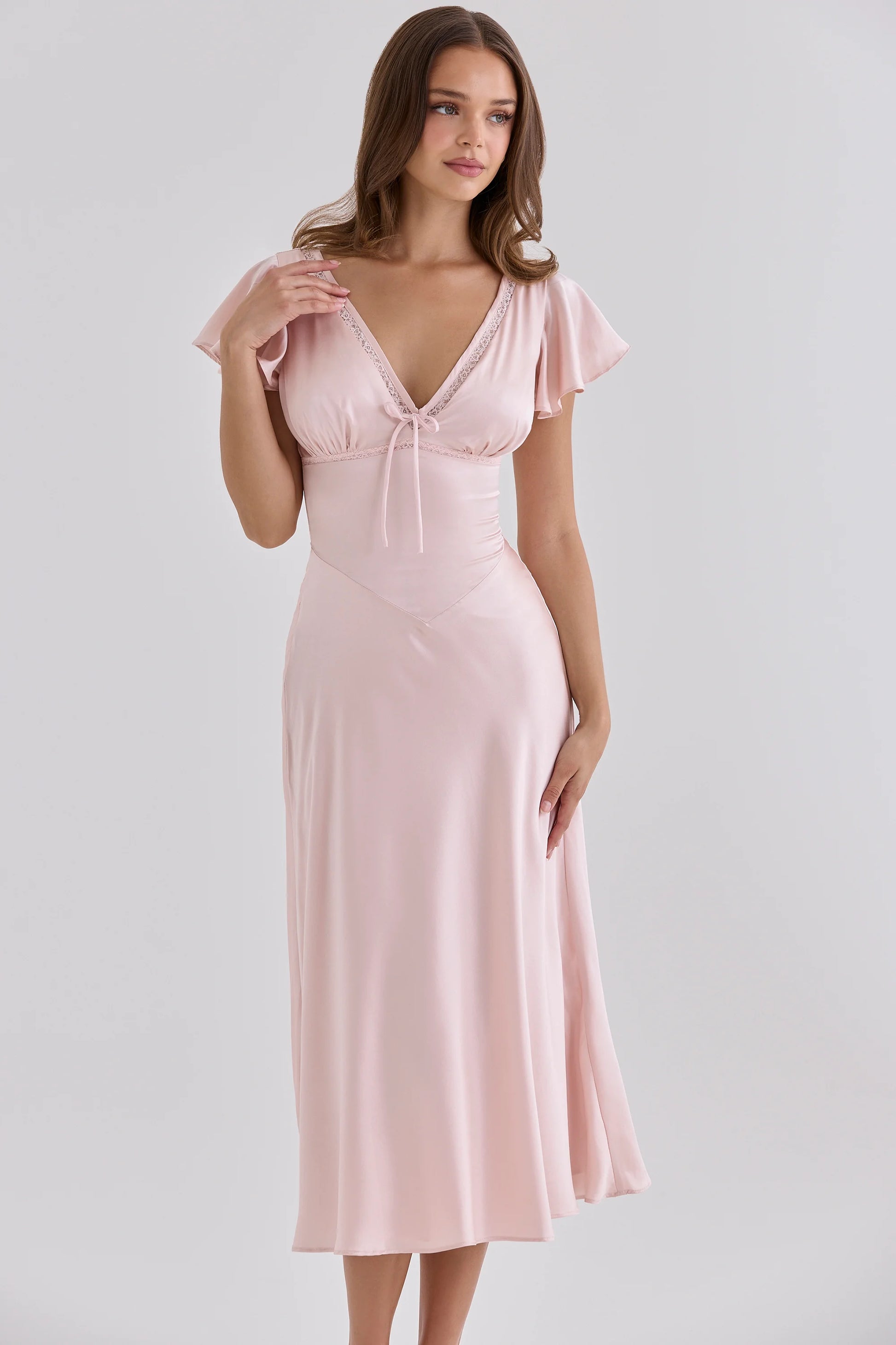 Sylvie Robe Mi-Longue — Rose - Rose