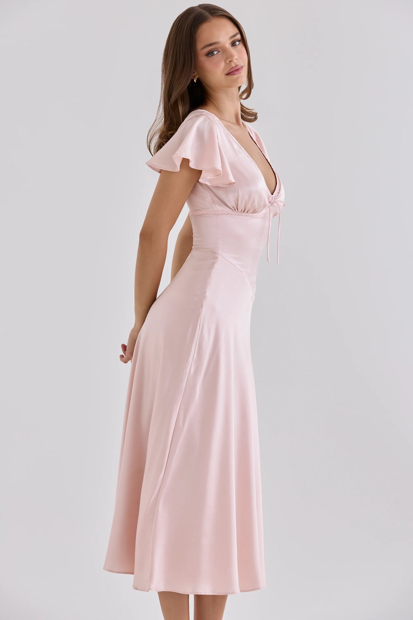 Sylvie Robe Mi-Longue — Rose - Rose