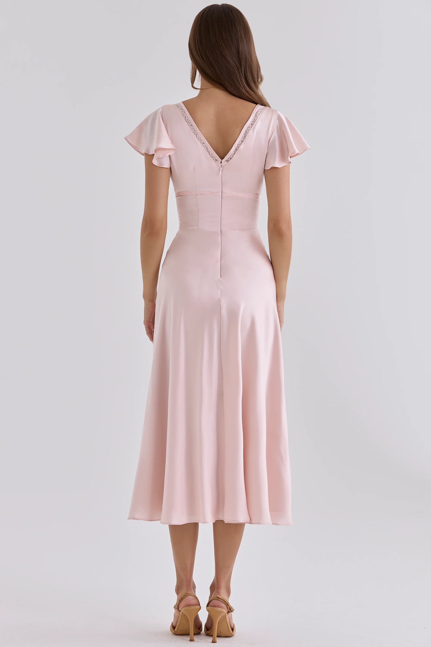 Sylvie Robe Mi-Longue — Rose - Rose