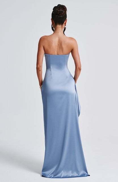 Robe longue Tian - Bleu poudré