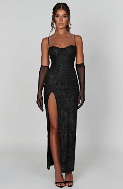 Trixie Maxi Dress - Black Sparkle