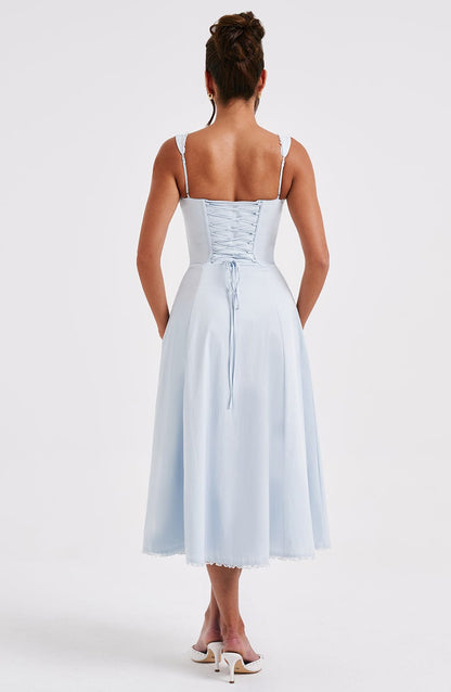 Robe mi-longue Ulrika - Bleu