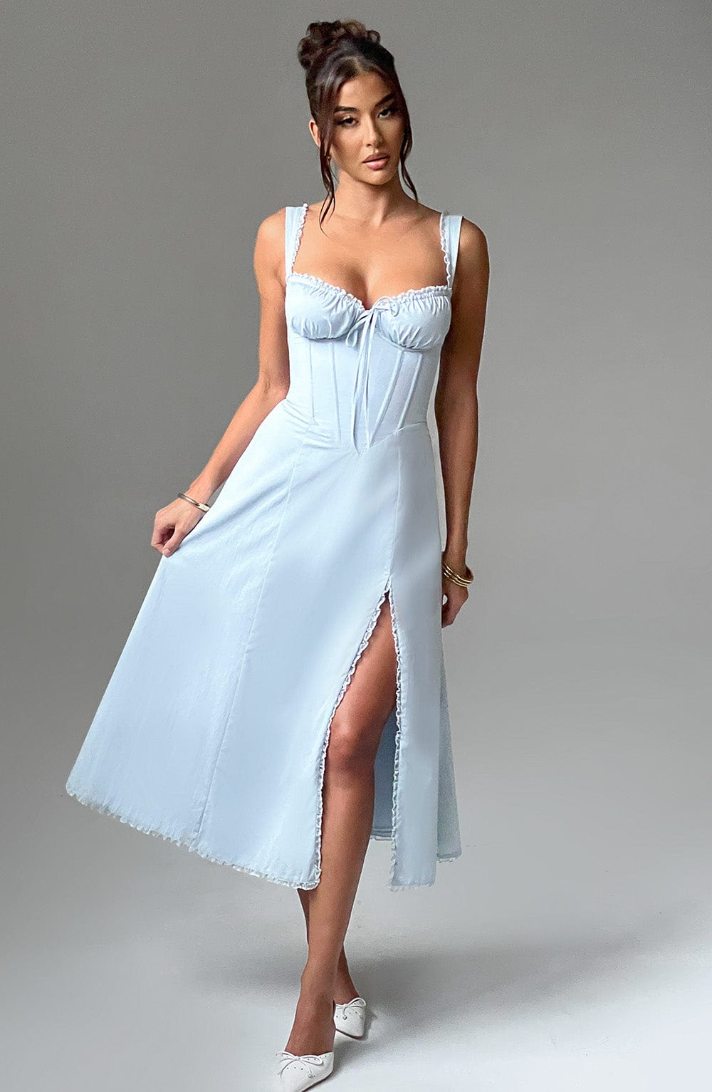 Robe mi-longue Ulrika - Bleu