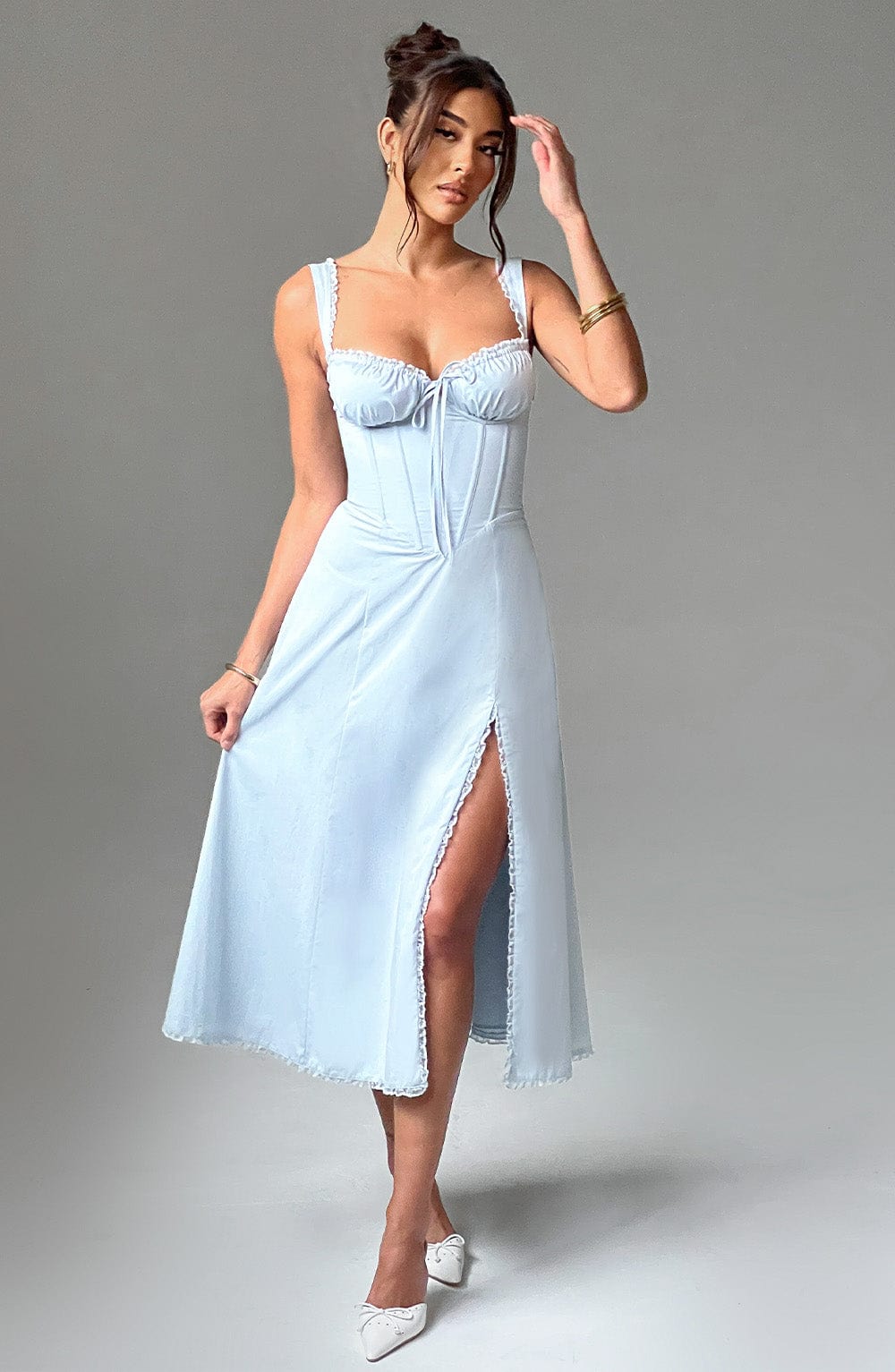 Robe mi-longue Ulrika - Bleu