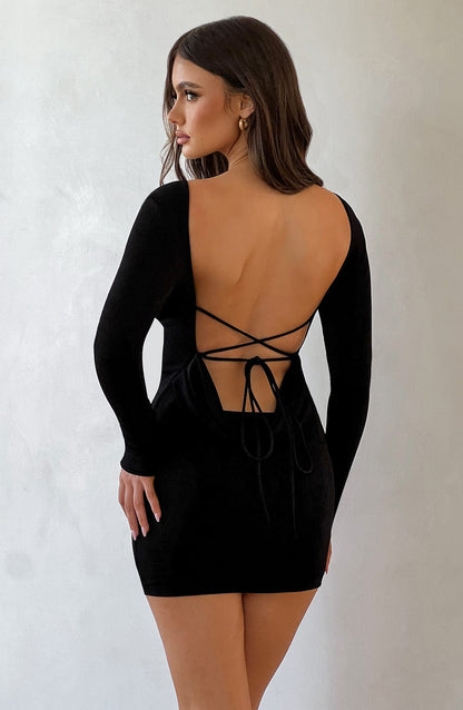 Robe mini Una - Noir