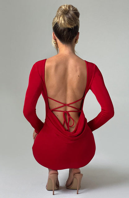 Robe mini Una - Rouge