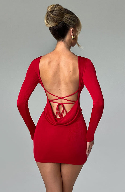 Robe mini Una - Rouge