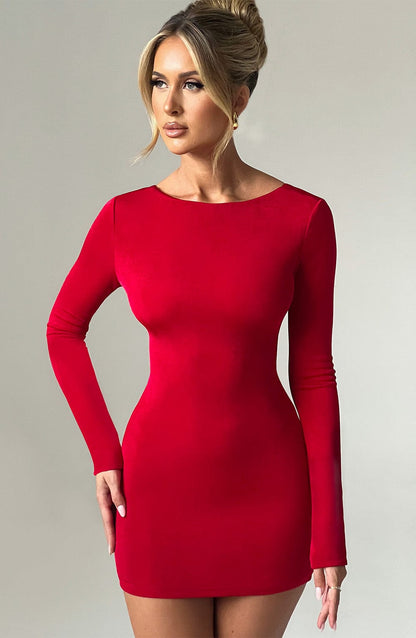 Robe mini Una - Rouge