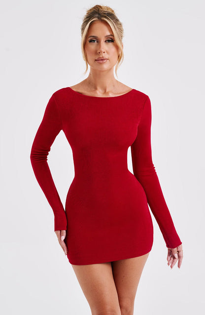 Robe mini Una - Rouge