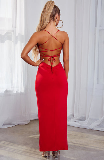 Robe longue Victoria - Rouge