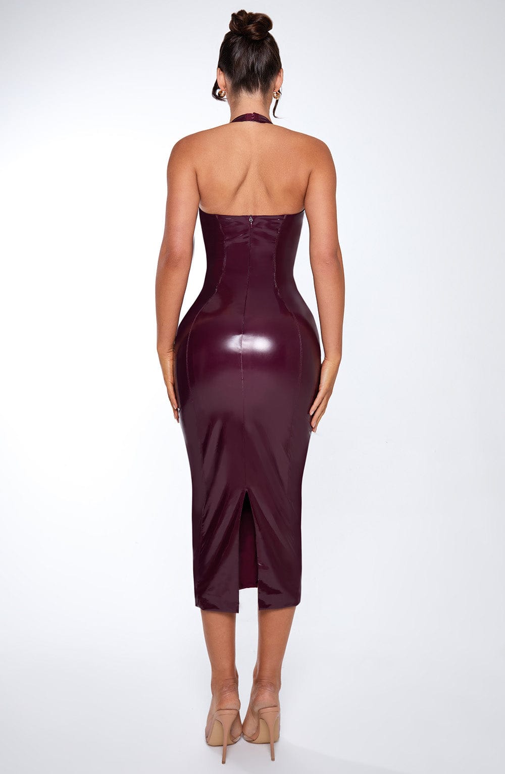 Robe Midi Violette - Laque Cerise