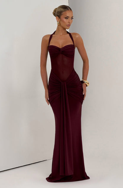 Vixen Robe longue - Cerise Laquée