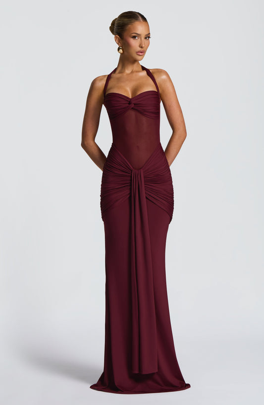 Vixen Robe longue - Cerise Laquée