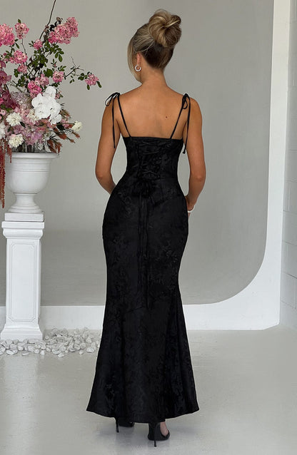 Robe longue Whitney - Noir