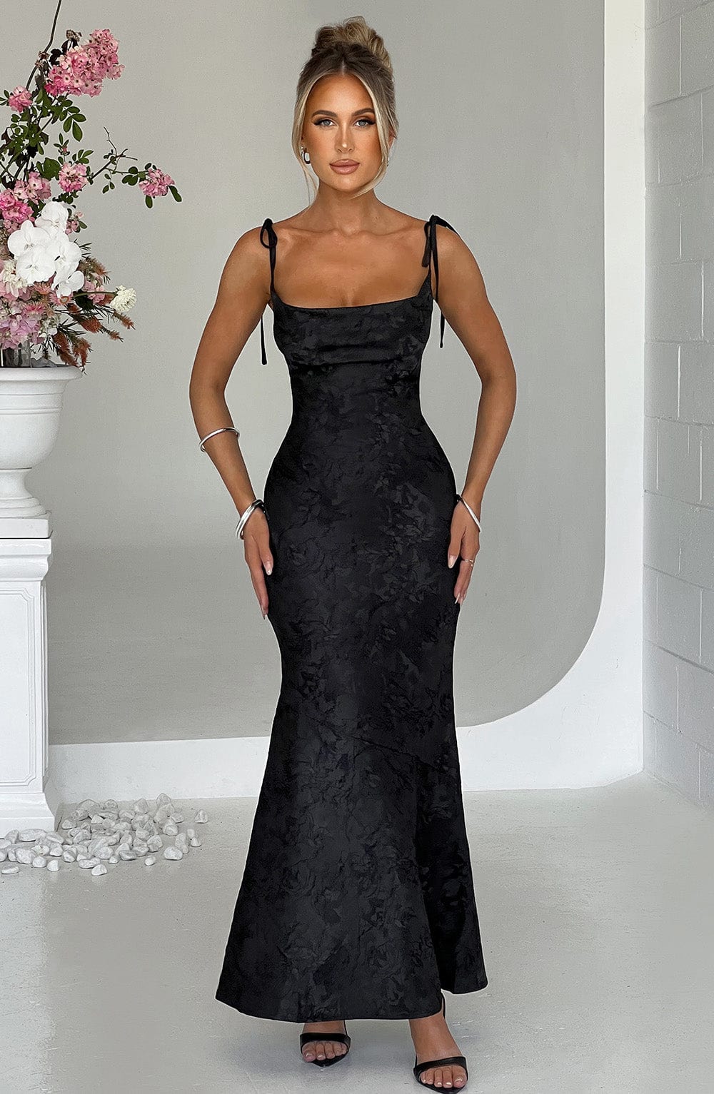 Robe longue Whitney - Noir