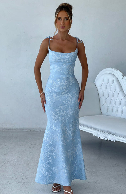 Robe longue Whitney - Bleu