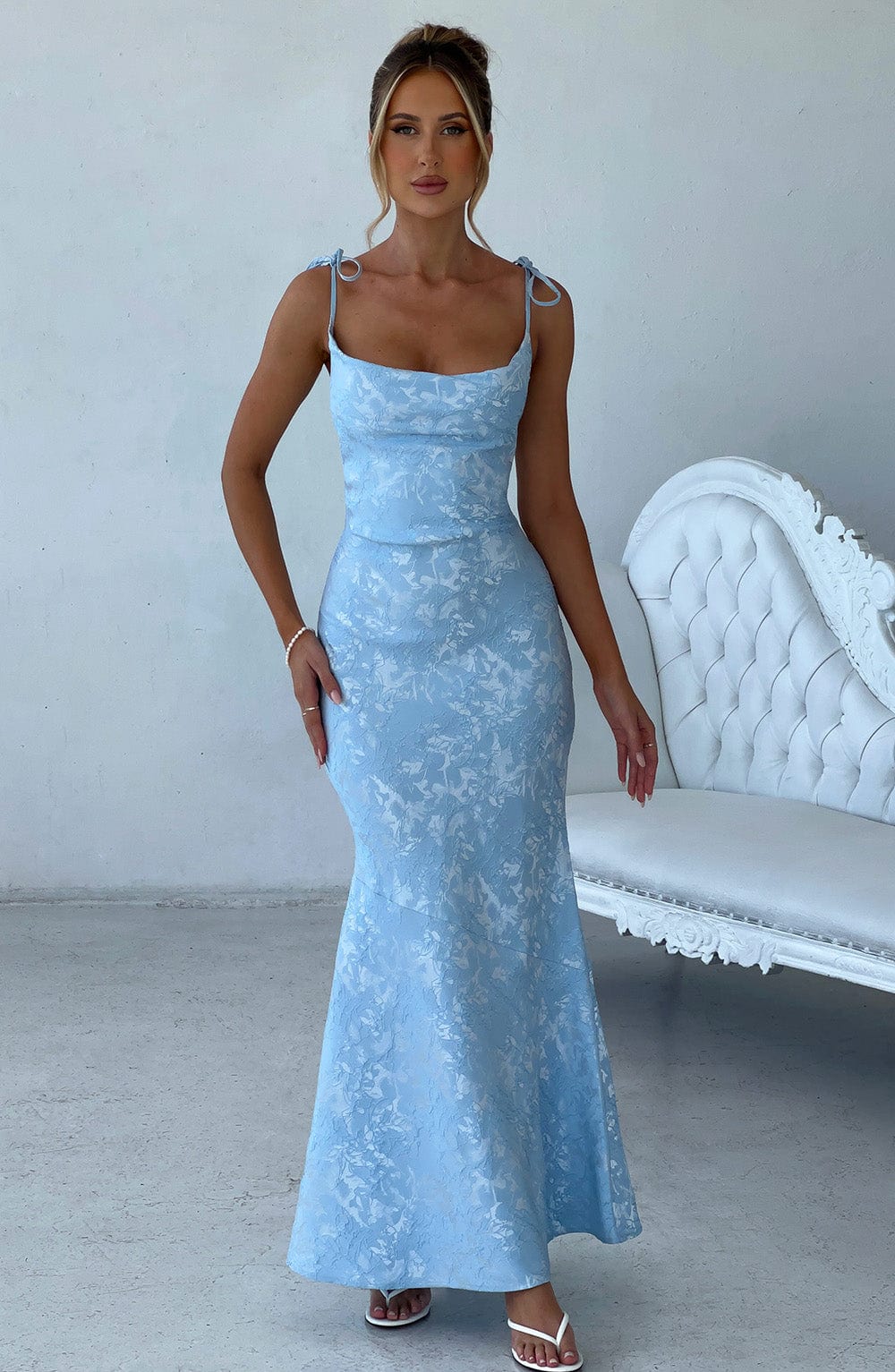 Robe longue Whitney - Bleu