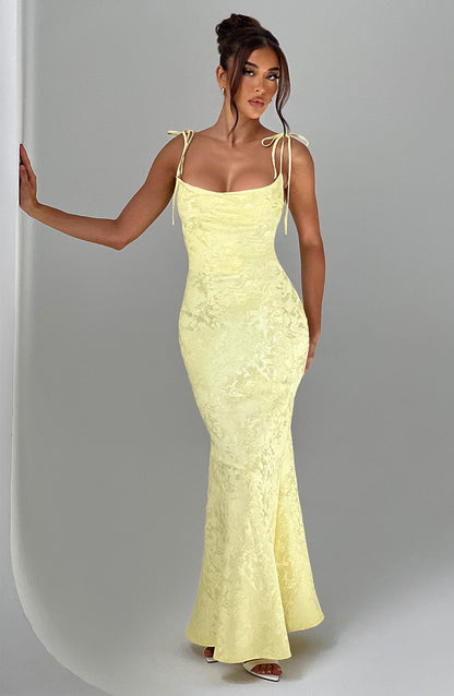 Robe longue Whitney - Citron