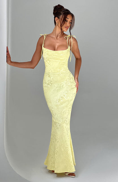 Robe longue Whitney - Citron