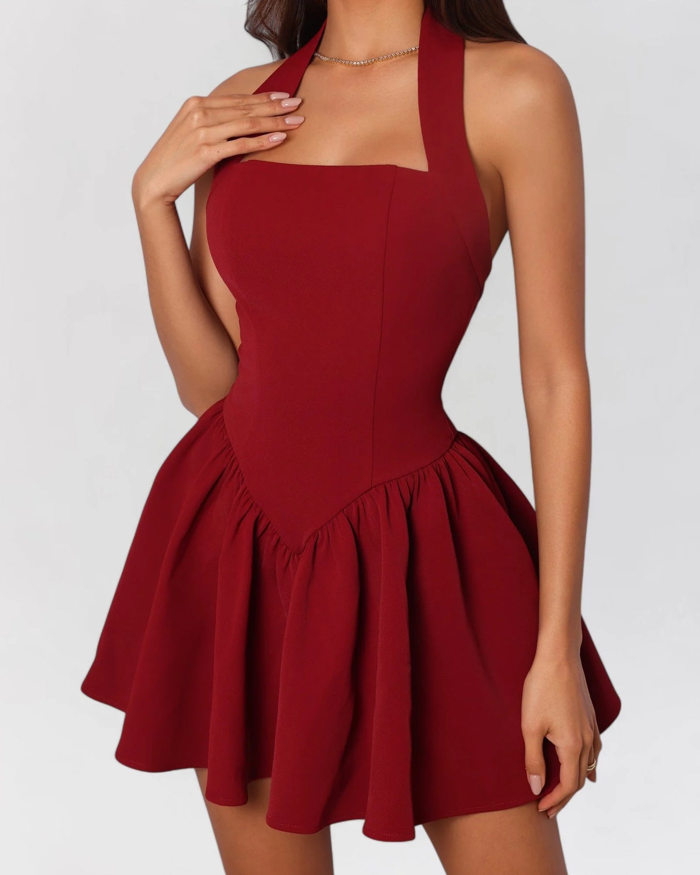 Naelis Robe Courte - Rouge Grenat