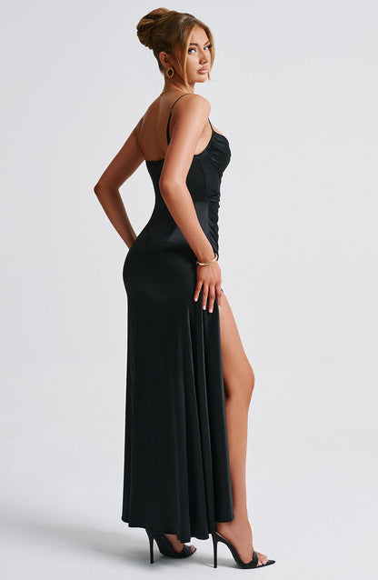 Robe longue Winona - Noir