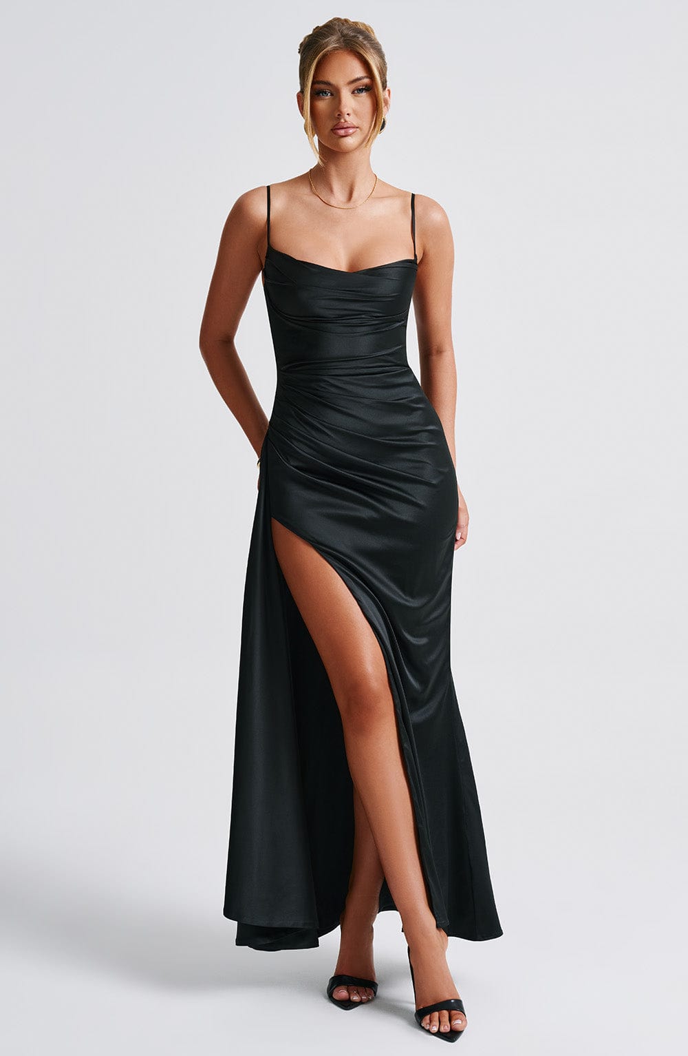 Robe longue Winona - Noir