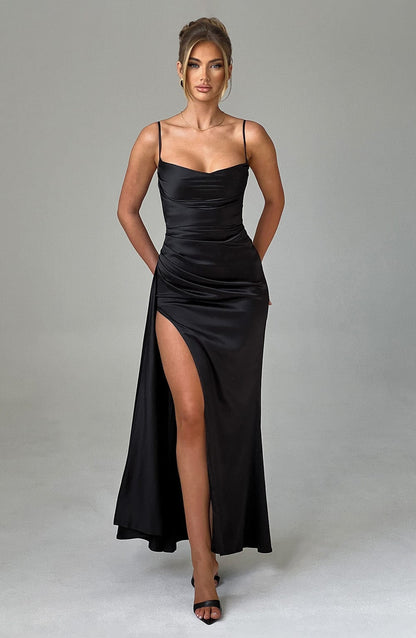 Robe longue Winona - Noir