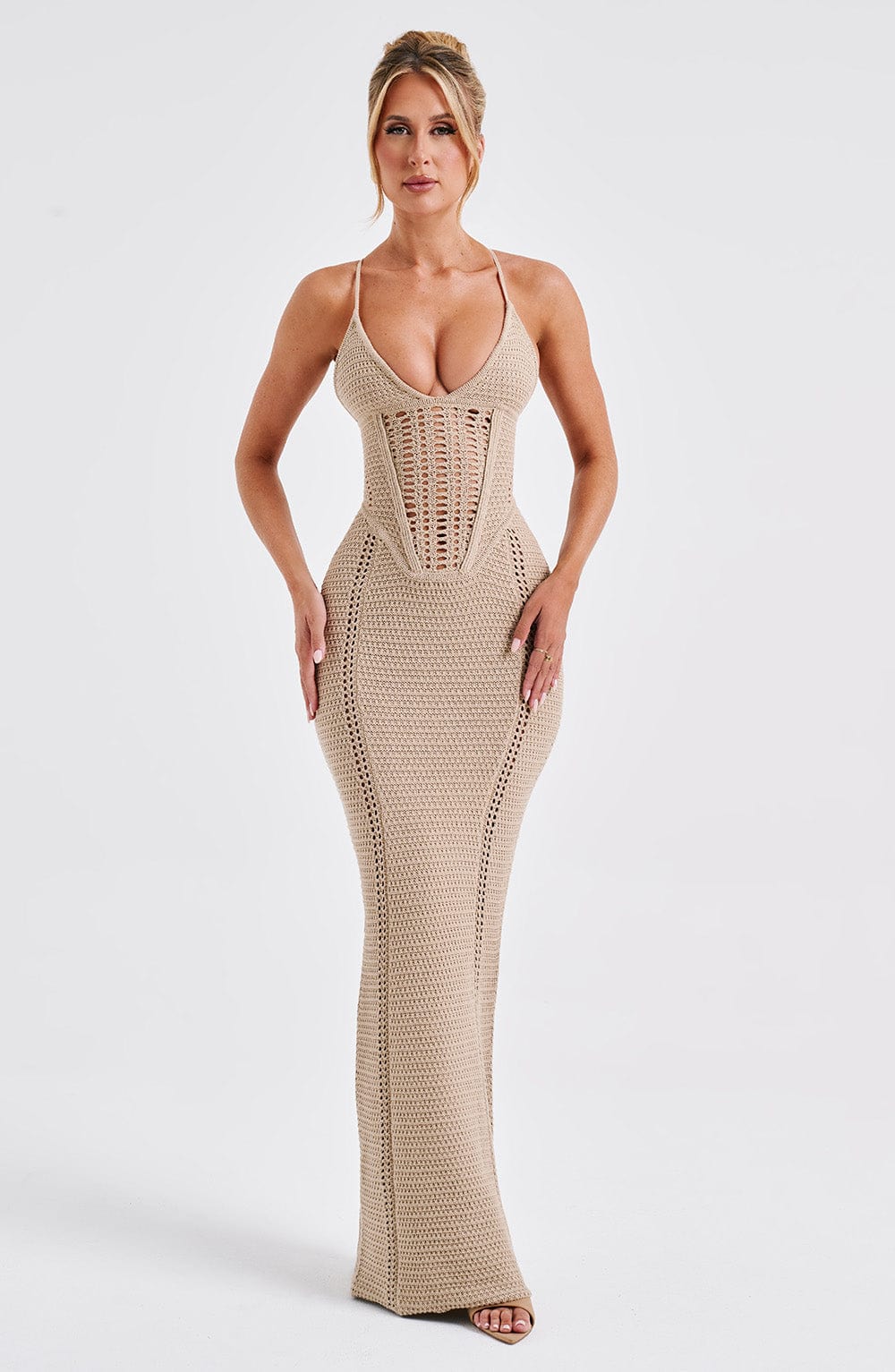 Robe longue Xanthe - Beige