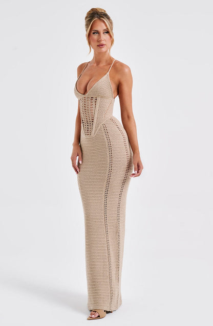 Robe longue Xanthe - Beige