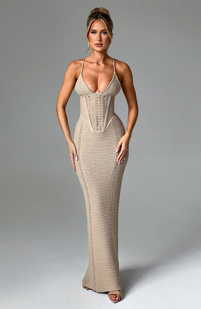 Robe longue Xanthe - Beige