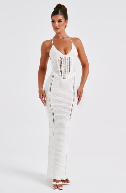 Robe longue Xanthe - Blanc