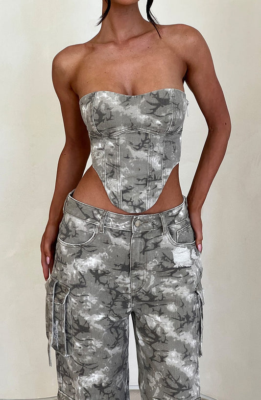 Corset Yasie - Imprimé camouflage