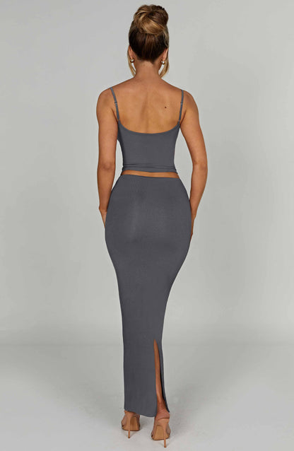 Yazmin Maxi Skirt - Charcoal