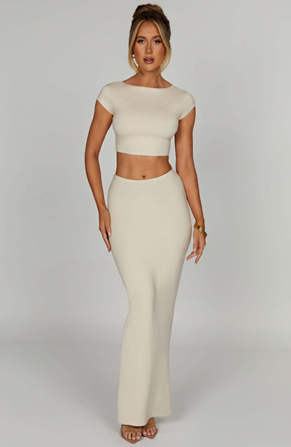 Yazmin Maxi Skirt - Cream