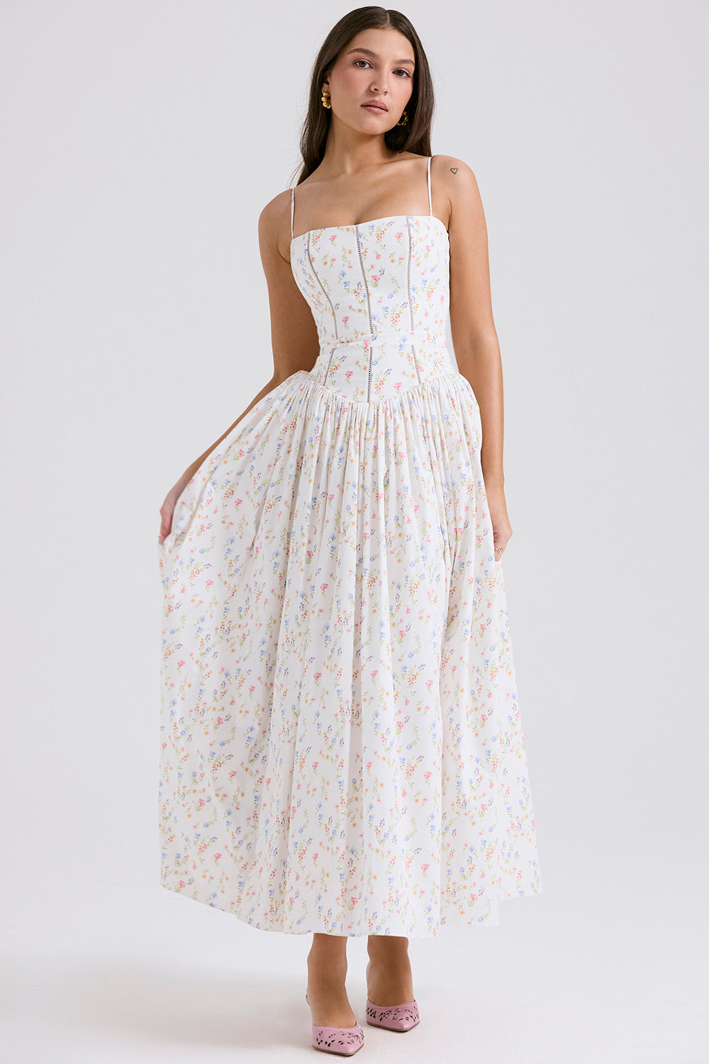 Lison Robe Longue — Fleuri